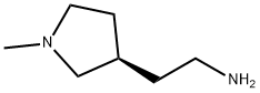 3-Pyrrolidineethanamine, 1-methyl-, (3R)- Structure