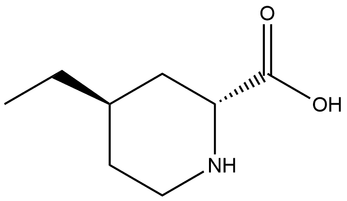 (2R,4R)-4-Ethyl-2-piperidinecarboxylic acid Structure