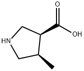(3S,4R)-4-甲基吡咯烷-3-羧酸,2165614-75-3,结构式