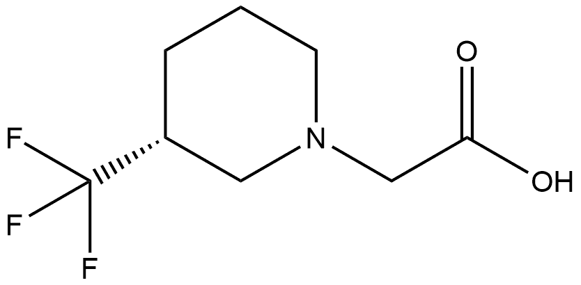 (R)-2-(3-(Trifluoromethyl)piperidin-1-yl)acetic acid Structure