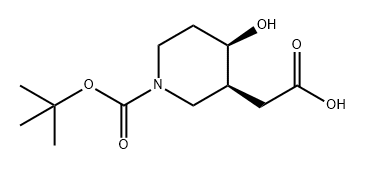 3-Piperidineacetic acid, 1-[(1,1-dimethylethoxy)carbonyl]-4-hydroxy-, (3S,4R)-|