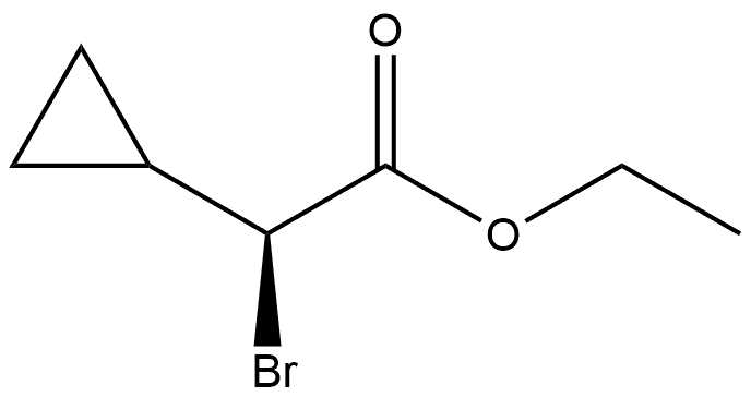 Cyclopropaneacetic acid, α-bromo-, ethyl ester, (αS)- Struktur