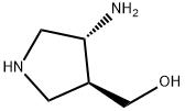 3-Pyrrolidinemethanol, 4-amino-, (3S,4R)- 化学構造式