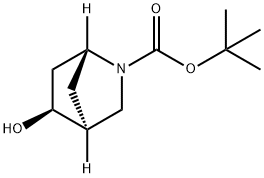 (1R,4S,5S)-5-羟基-2-氮杂双环[2.2.1]庚烷-2-羧酸叔丁酯,2166222-78-0,结构式