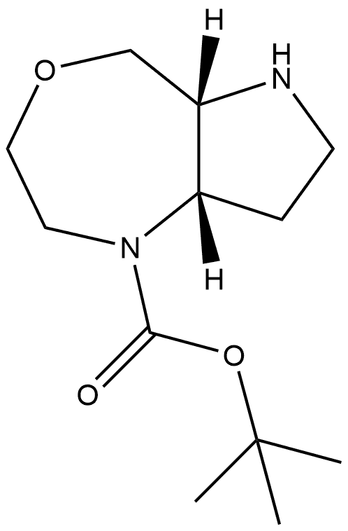 tert-butyl (5aR,8aS)-octahydro-1H-pyrrolo[3,2-e][1,4]oxazepine-1-carboxylate Structure