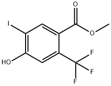 methyl 4-hydroxy-5-iodo-2-(trifluoromethyl)benzoate 结构式