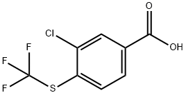 Benzoic acid, 3-chloro-4-[(trifluoromethyl)thio]- Structure