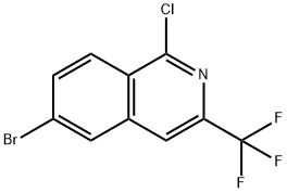 Isoquinoline, 6-bromo-1-chloro-3-(trifluoromethyl)- Struktur