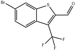 6-Bromo-3-(trifluoromethyl)benzo[b]thiophene-2-carboxaldehyde,2166684-08-6,结构式