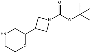 1-Azetidinecarboxylic acid, 3-(2-morpholinyl)-, 1,1-dimethylethyl ester Structure