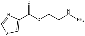 4-Thiazolecarboxylic acid, 2-hydrazinylethyl ester Struktur