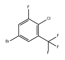 5-溴-2-氯-1-氟-3-(三氟甲基)苯, 2166736-00-9, 结构式