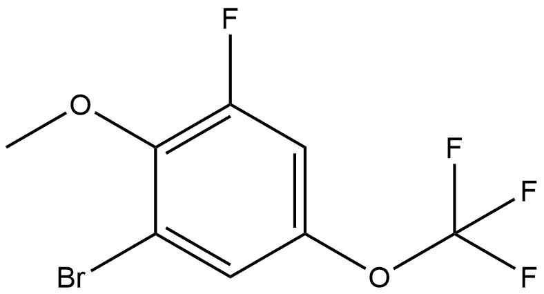 1-Bromo-3-fluoro-2-methoxy-5-(trifluoromethoxy)benzene Struktur