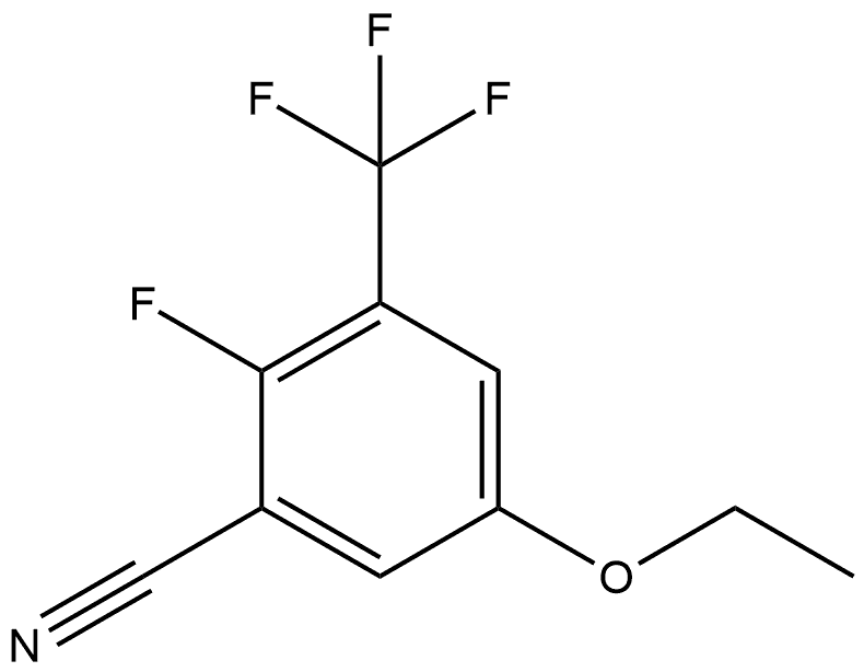 5-Ethoxy-2-fluoro-3-(trifluoromethyl)benzonitrile Structure