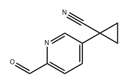 1-(6-甲酰基吡啶-3-基)环丙烷-1-甲腈 结构式