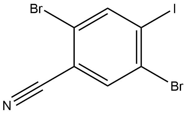 2,5-Dibromo-4-iodobenzonitrile Structure