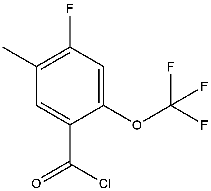 4-Fluoro-5-methyl-2-(trifluoromethoxy)benzoyl chloride Struktur