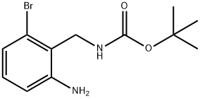 tert-butyl N-[(2-amino-6-bromophenyl)methyl]carbamate Structure