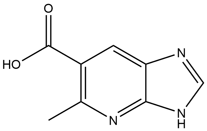 5-甲基-3H-咪唑并[4,5-B]吡啶-6-甲酸,2166954-77-2,结构式