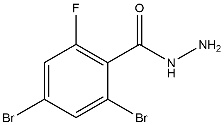2,4-Dibromo-6-fluorobenzoic acid hydrazide Structure