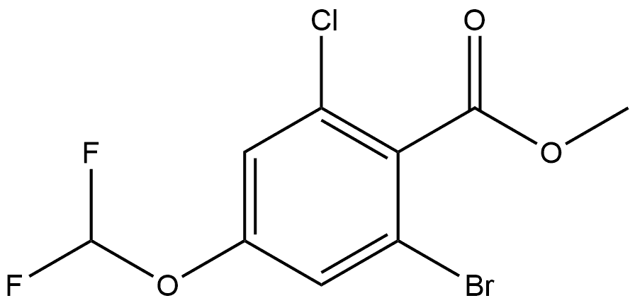 Methyl 2-bromo-6-chloro-4-(difluoromethoxy)benzoate Structure