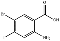 2-氨基-5-溴-4-碘苯甲酸 结构式