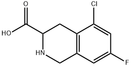 3-Isoquinolinecarboxylic acid, 5-chloro-7-fluoro-1,2,3,4-tetrahydro- Struktur