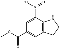 methyl 7-nitro-2,3-dihydro-1H-indole-5-carboxylate,2167266-06-8,结构式