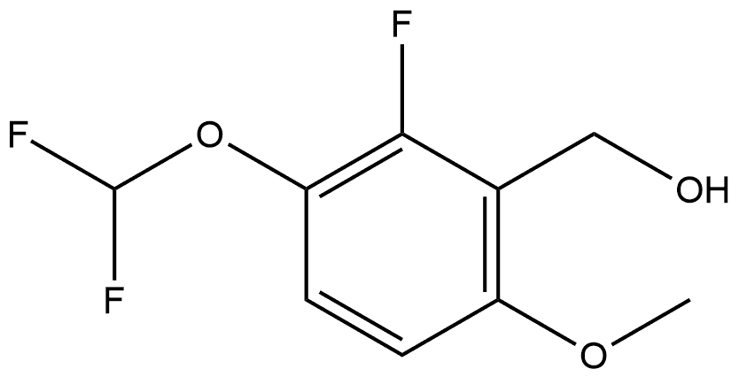 3-(Difluoromethoxy)-2-fluoro-6-methoxybenzenemethanol Structure