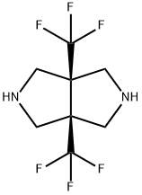 Pyrrolo[3,4-c]pyrrole, octahydro-3a,6a-bis(trifluoromethyl)-, cis- Struktur
