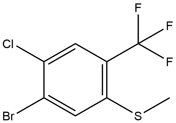 1-Bromo-2-chloro-5-(methylthio)-4-(trifluoromethyl)benzene Structure