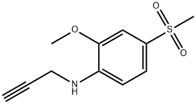 Benzenamine, 2-methoxy-4-(methylsulfonyl)-N-2-propyn-1-yl- Structure