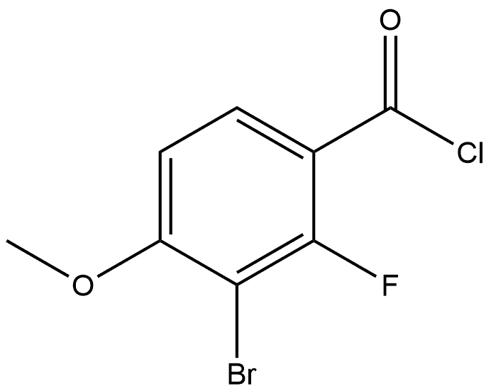 3-bromo-2-fluoro-4-methoxybenzoyl chloride Structure