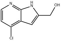 1H-Pyrrolo[2,3-b]pyridine-2-methanol, 4-chloro- 化学構造式