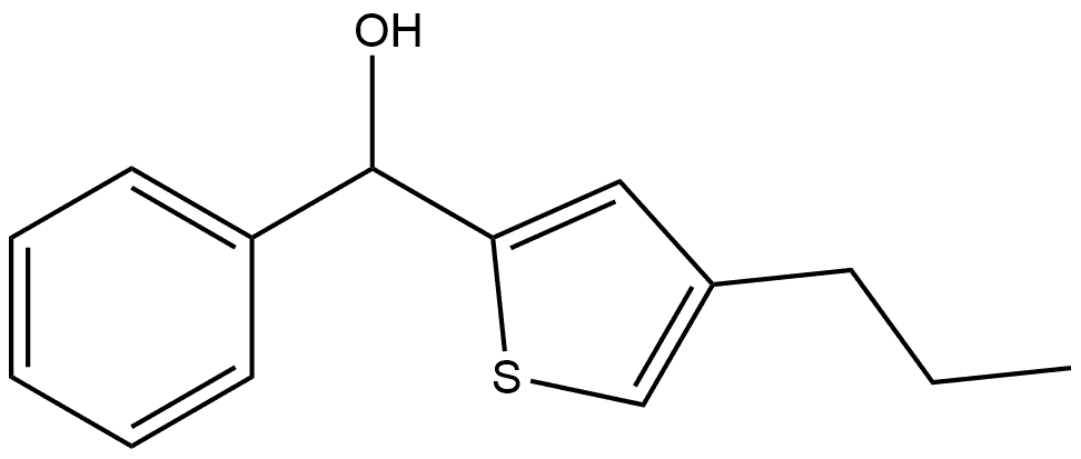 α-Phenyl-4-propyl-2-thiophenemethanol Struktur