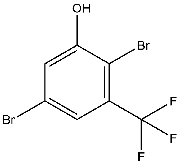 2,5-Dibromo-3-(trifluoromethyl)phenol 结构式