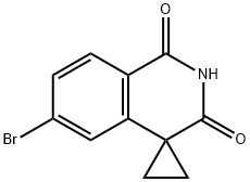Spiro[cyclopropane-1,4'(1'H)-isoquinoline]-1',3'(2'H)-dione, 6'-bromo- 化学構造式