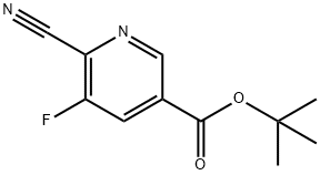 Tert-Butyl 6-cyano-5-fluoronicotinate Structure