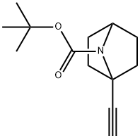 1-乙炔基-7-氮杂双环[2.2.1]庚烷-7-羧酸叔丁基酯 结构式