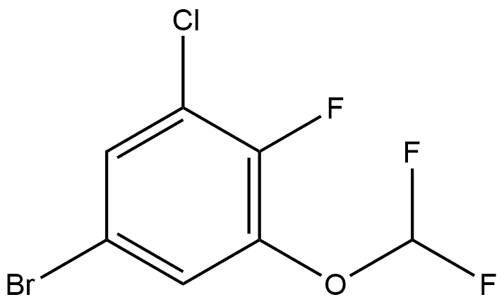 5-bromo-1-chloro-3-(difluoromethoxy)-2-fluorobenzene Struktur