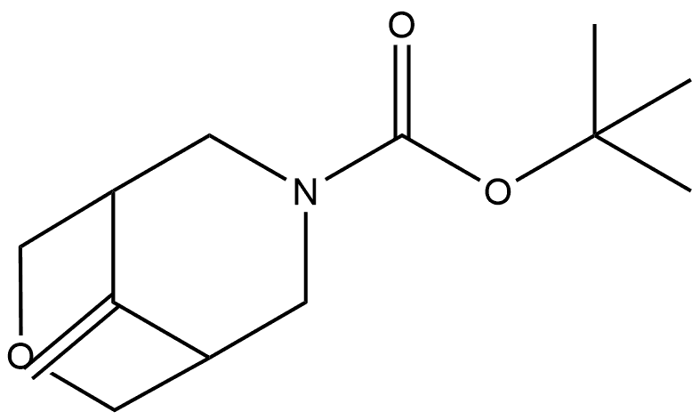 9-亚甲基-3-氧杂-7-氮杂双环[3.3.1]壬烷-7-甲酸叔丁酯 结构式