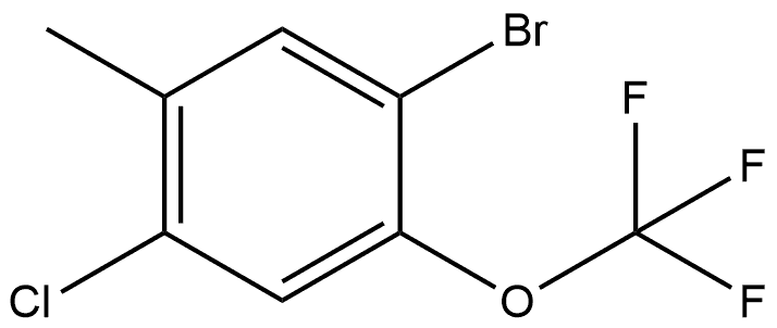 1-Bromo-4-chloro-5-methyl-2-(trifluoromethoxy)benzene 结构式