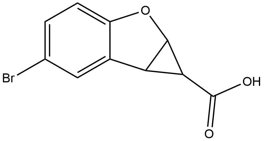 5-Bromo-1a,6b-dihydro-1H-cyclopropa[b]benzofuran-1-carboxylic acid 化学構造式