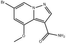 6-溴-4-甲氧基吡唑并[1,5-A]吡啶-3-甲酰胺 结构式