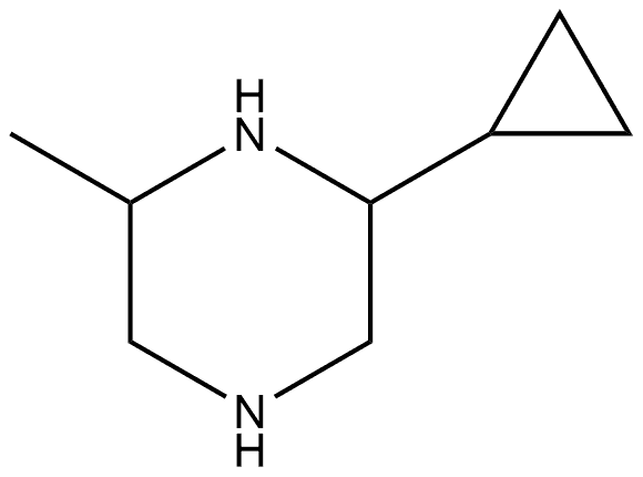 2-Cyclopropyl-6-methylpiperazine Structure