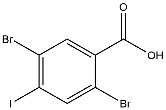 2,5-二溴-4-碘苯甲酸 结构式