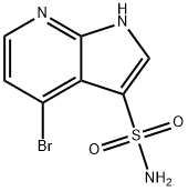 1H-Pyrrolo[2,3-b]pyridine-3-sulfonamide, 4-bromo- Struktur