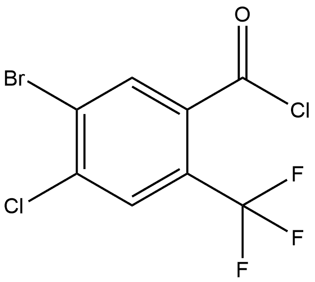 5-Bromo-4-chloro-2-(trifluoromethyl)benzoyl chloride Structure