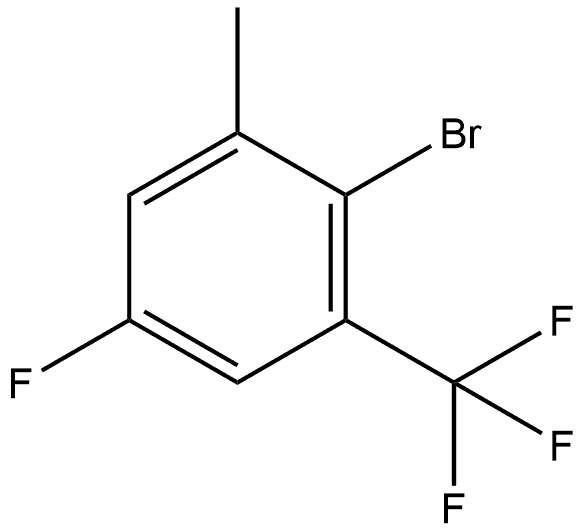 2-Bromo-5-fluoro-1-methyl-3-(trifluoromethyl)benzene Struktur