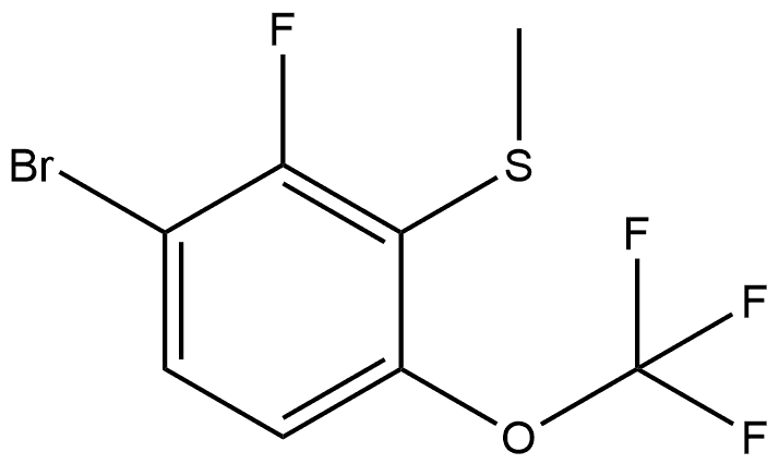 (3-bromo-2-fluoro-6-(trifluoromethoxy)phenyl)(methyl)sulfane Structure